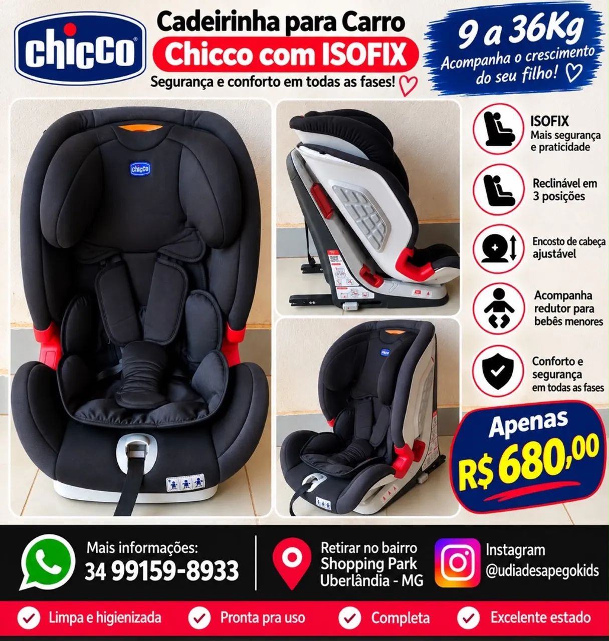 Cadeira para Automóvel Chicco Isofix 