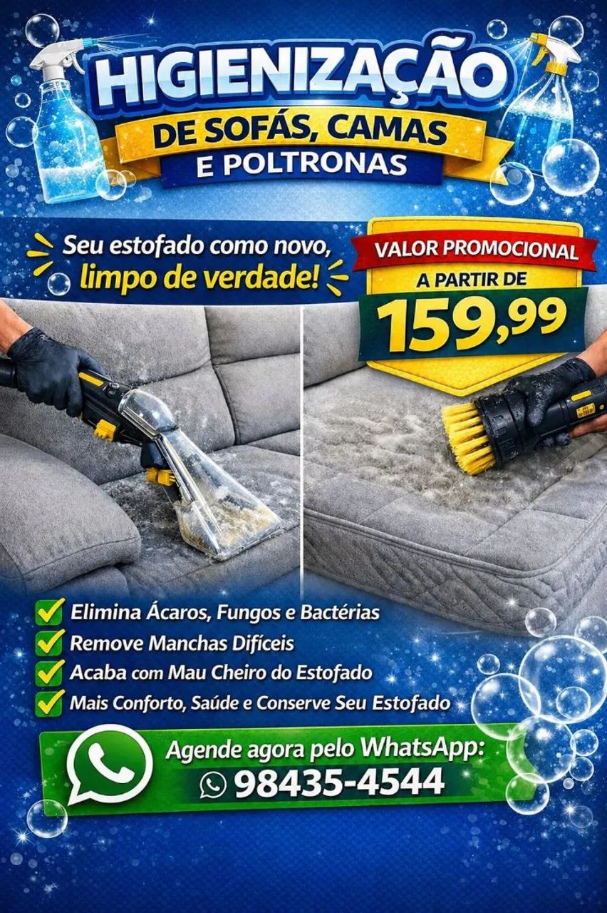 Higienização de estofados profissional  - Foto 2