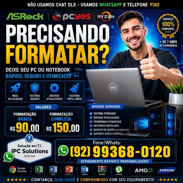 Suporte em Informática|  Upgrade | Instalação de Programas, Redes, Configuração..