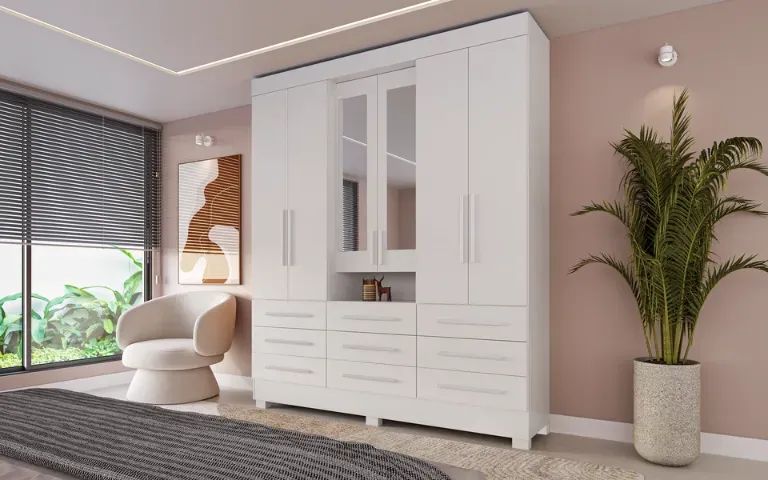 Guarda Roupa 9 Gavetas 100% MDF Débora - Foto 3
