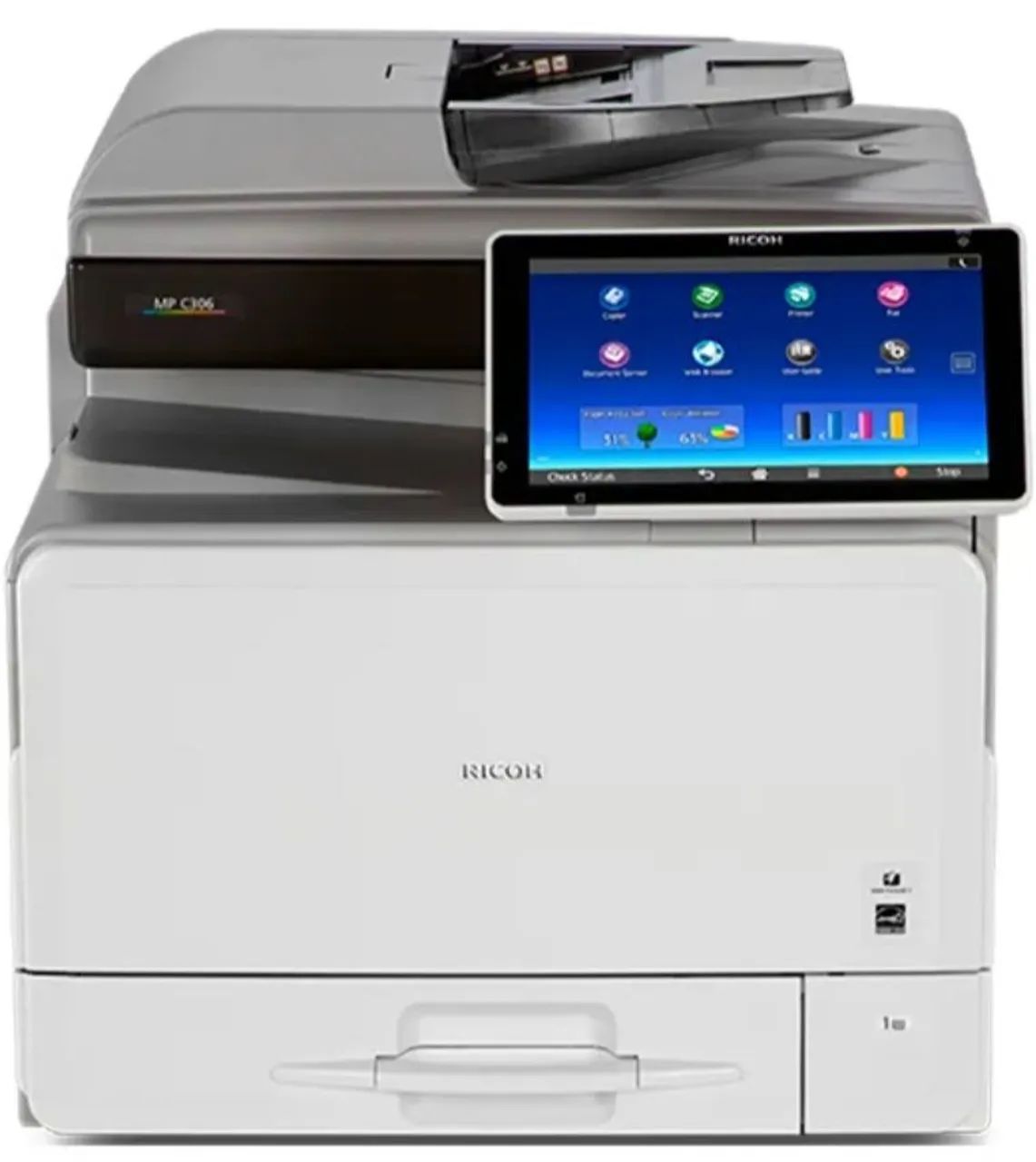 Impressora Ricoh mp C307 Mpc307<br>Multifuncional Laser Colorida com<br>Rede e Duplex