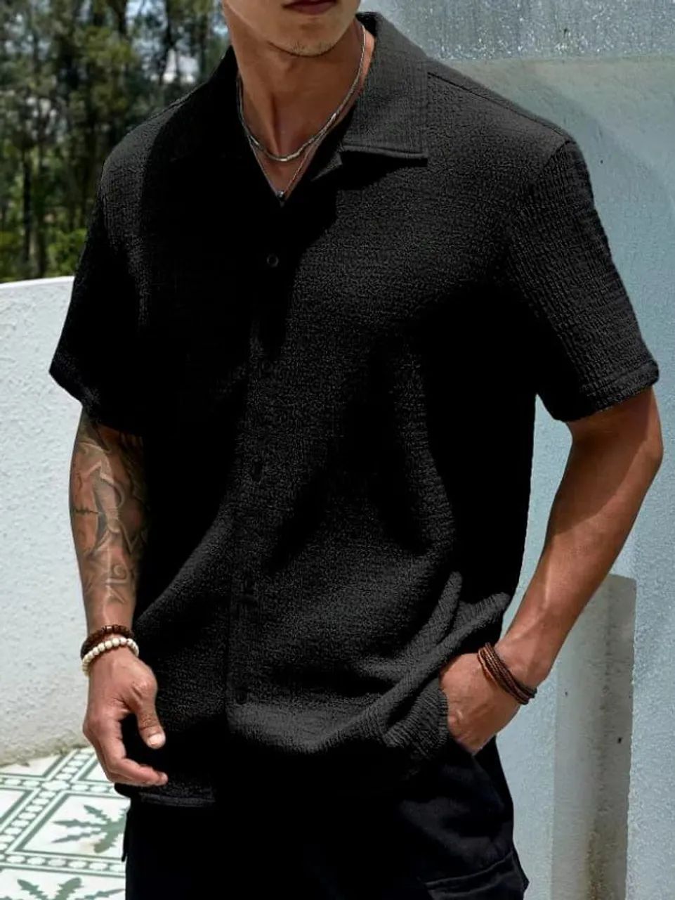 Camisas texturizadas Botão! Top  - Foto 3