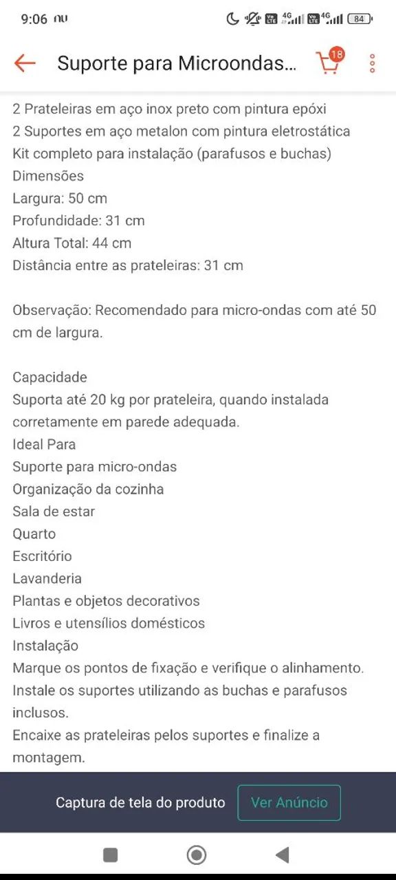 Suporte para microondas  - Foto 2