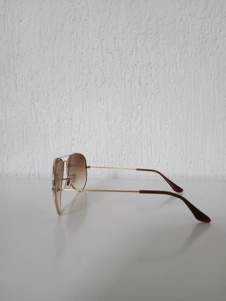 Óculos Aviador Ray-Ban Marrom Degradê  - Foto 3