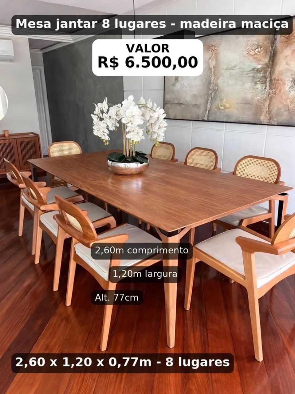 Mesa de 8 lugares 
