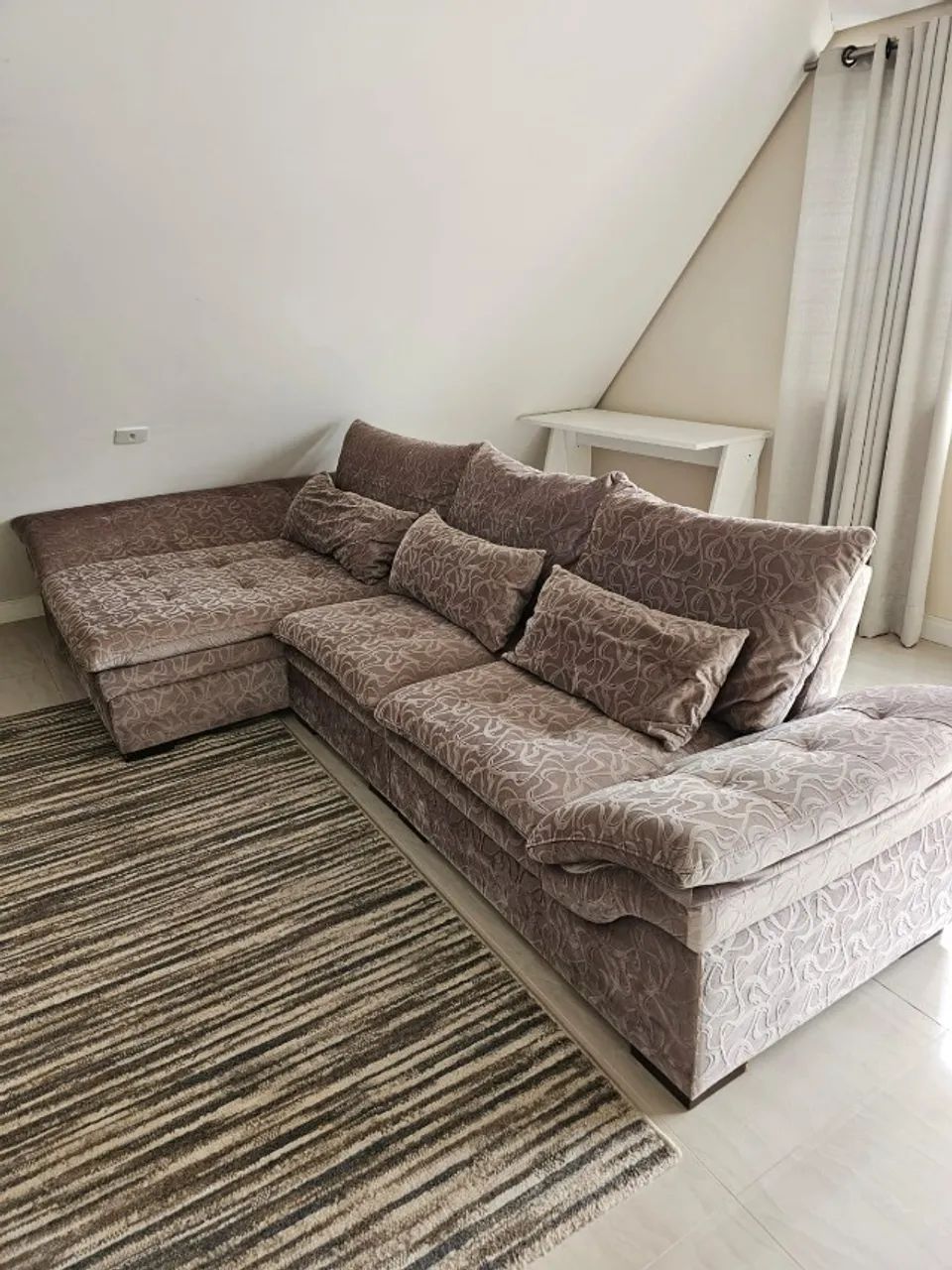 Sofá modular 3 lugares com chaise - 3,20m - confortável e espaçoso
