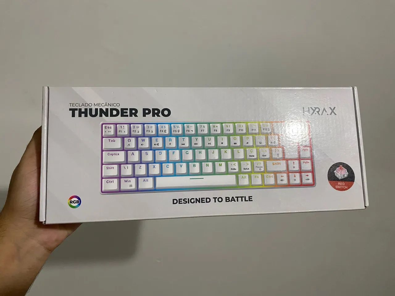 Teclado gamer mecânico branco