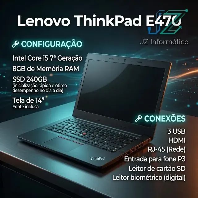 Notebook Seminovo com garantia Lenovo ThinkPad E470 - Foto 3