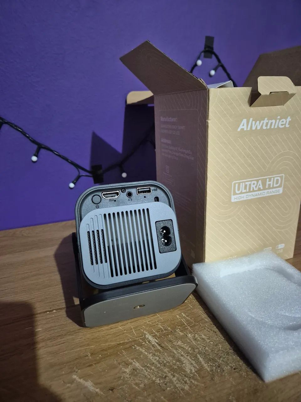 Projetor Hy320 Mini 4k Android 13 Wi-fi Bluetooth Cinema Cor Preto - Foto 3