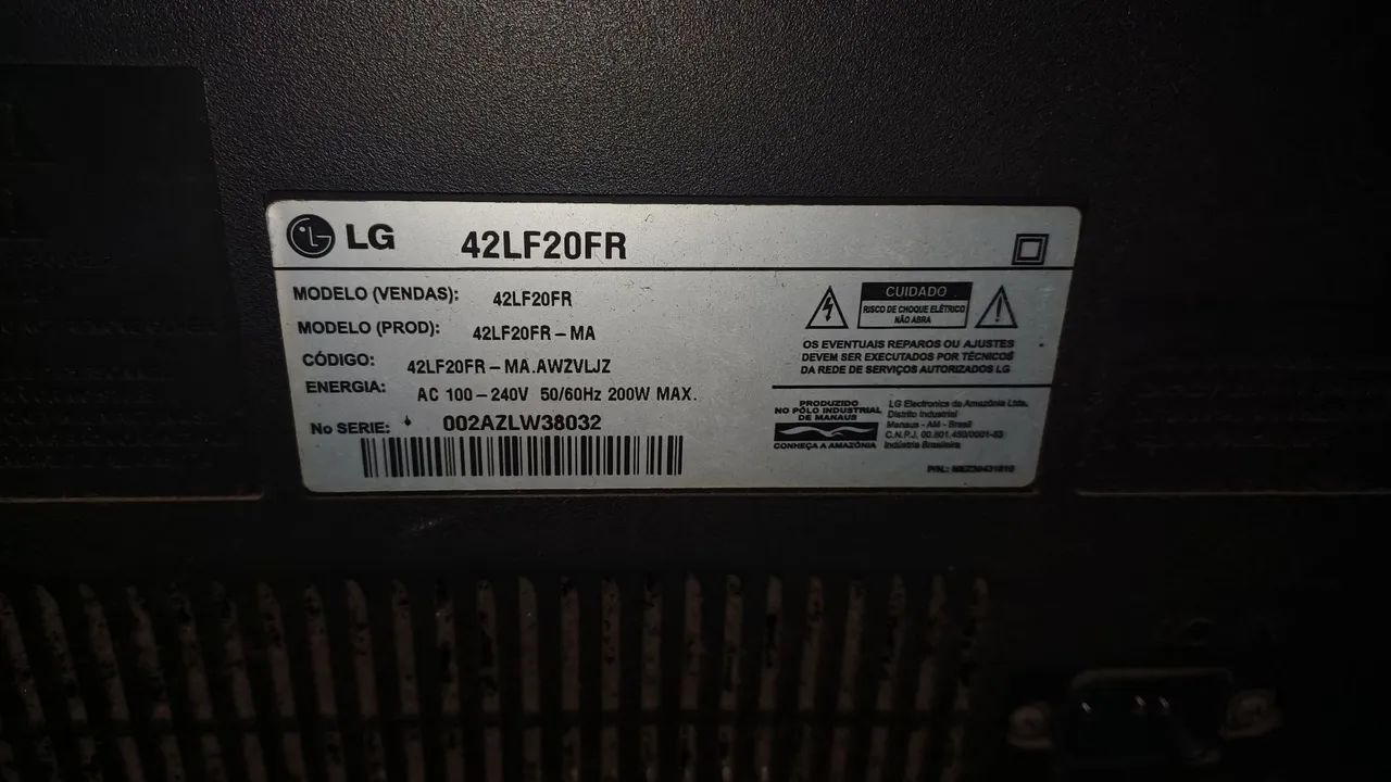 Tv plasma 42 polegadas em perfeito estado nada quebrado controle remoto funcionando bem  - Foto 4
