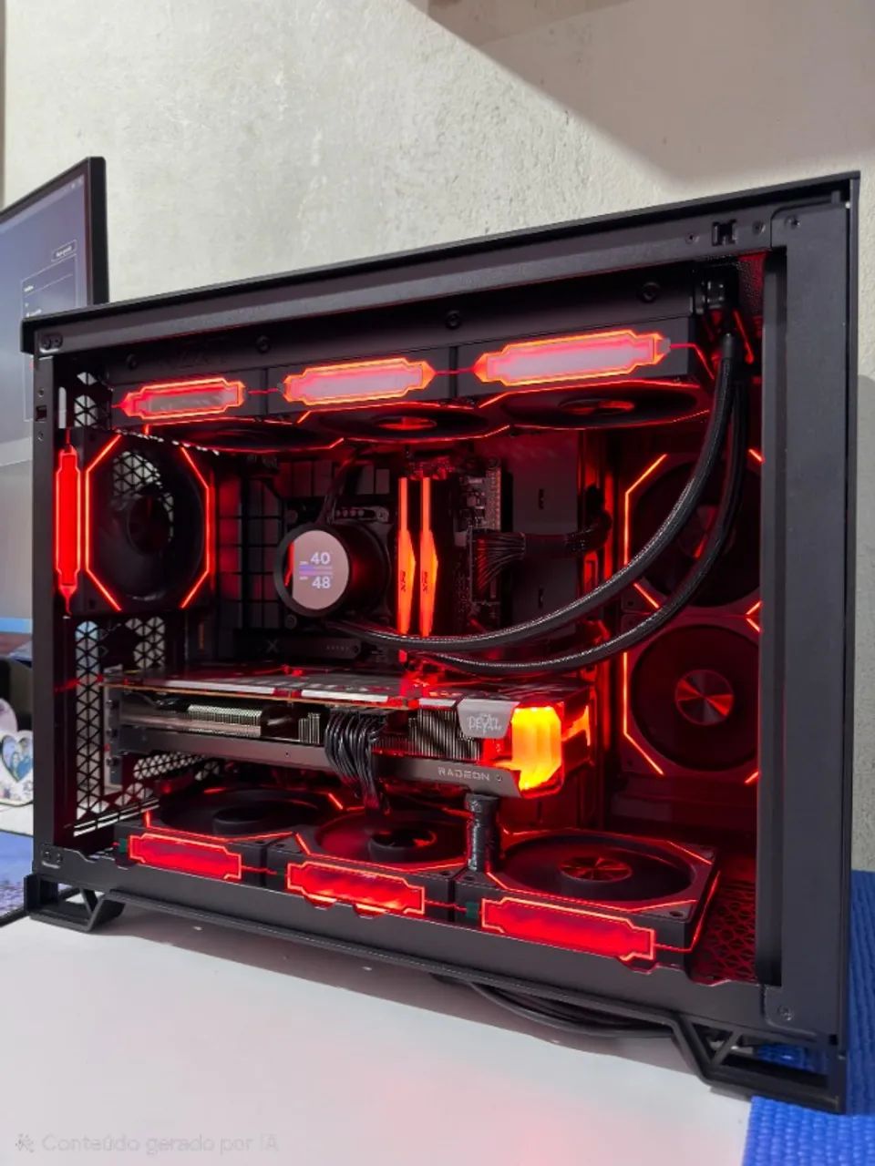 Pc Gamer Core i5-14600KF, 32GB DDR5 XPG, Fonte 1000w, RX 6700XT 12GB, NVME 1TB, NZXT LCD  - Foto 4