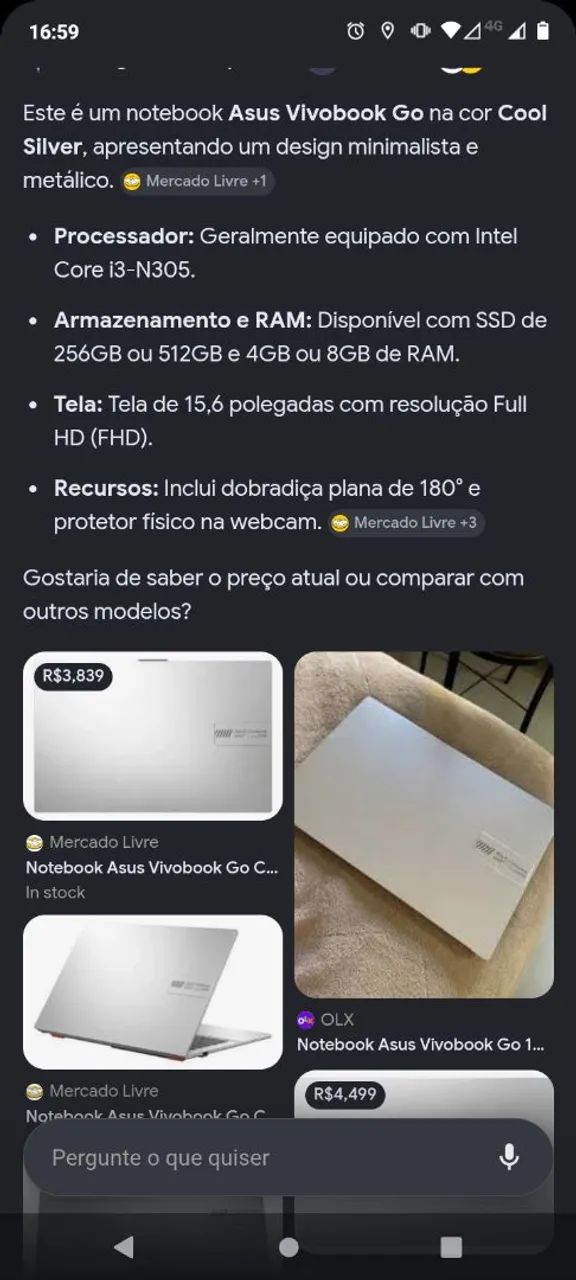Vendo notebook Asus vivobook novo 