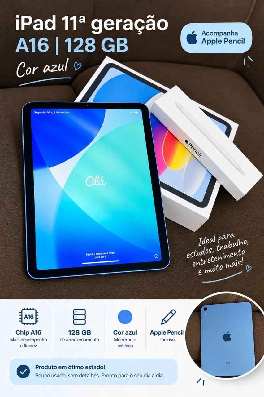 IPad A16 128 G - Celulares e Smartphones - Amazonas, Montes Claros