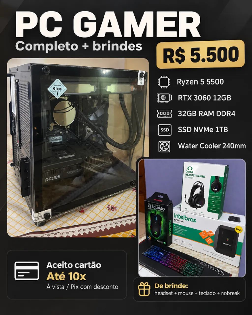 PC GAMER COMPLETO + BRINDES