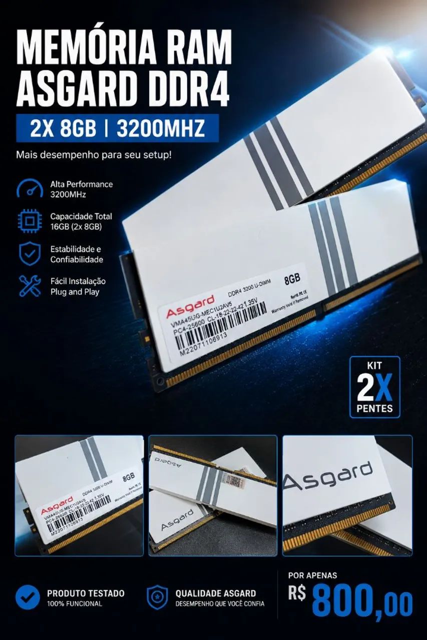 16gb RAM ASGARD RGB 3200mhz