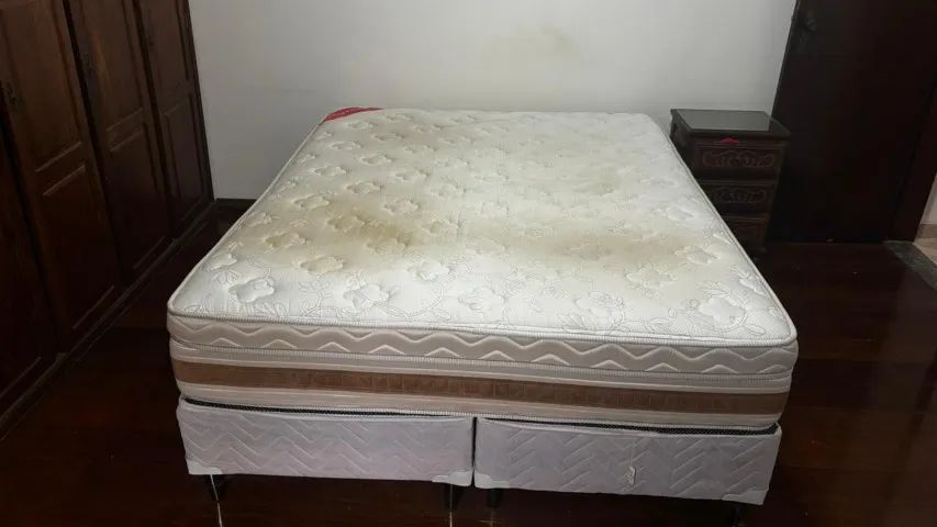 Cama Casal Queen Ortochrin Splendor com Box