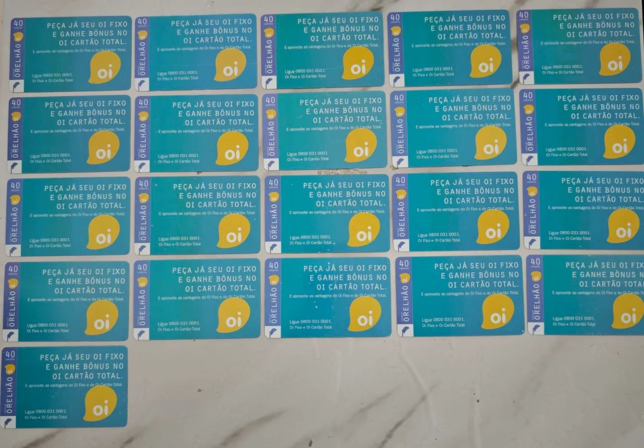 21 cartões telefônicos da Oi Para colecionador, não funcionam 
