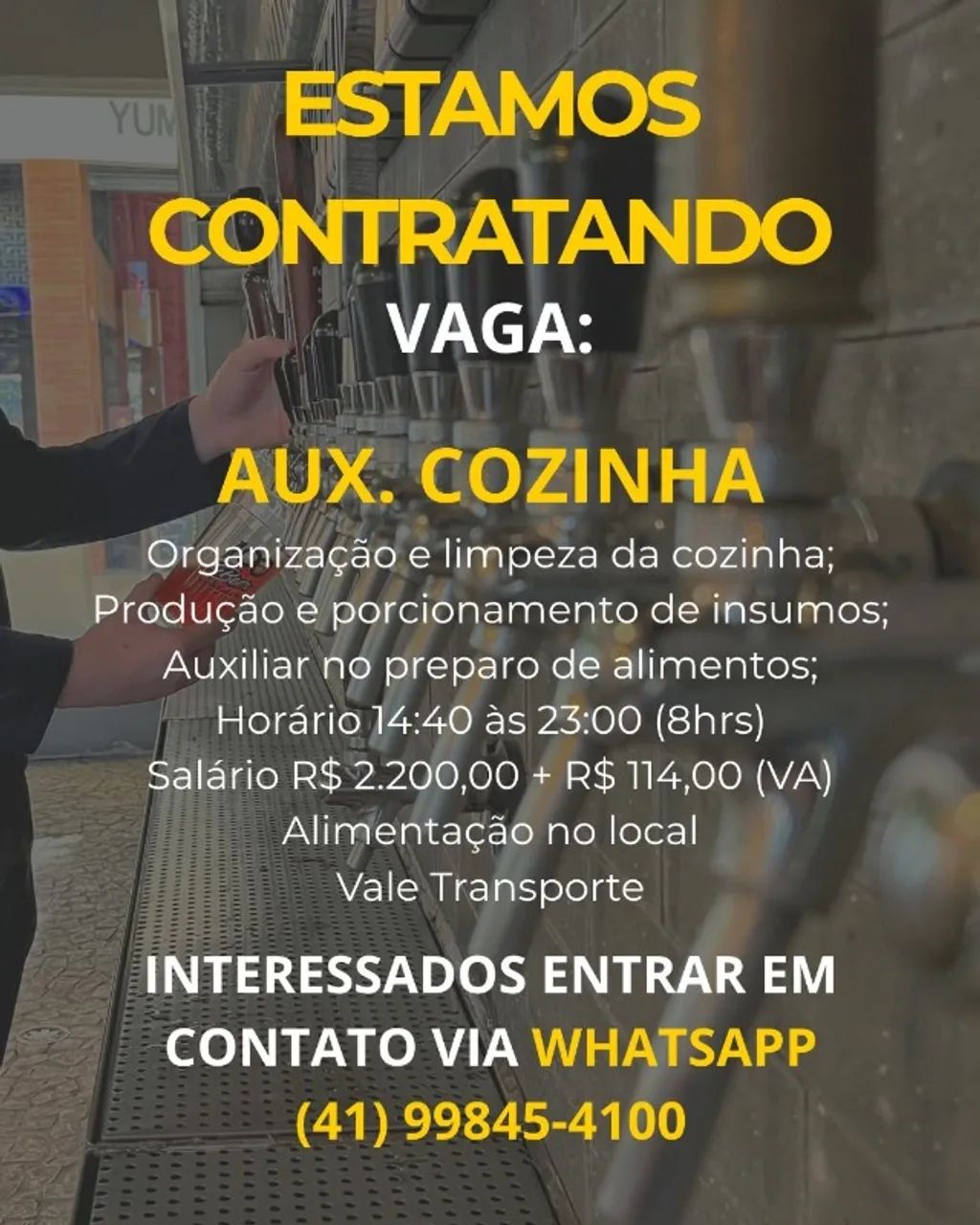 Vaga Auxiliar de Cozinha