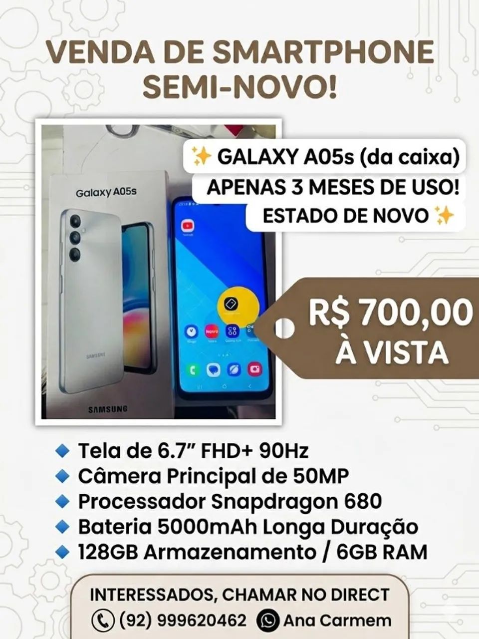 Celular Samsung A05s