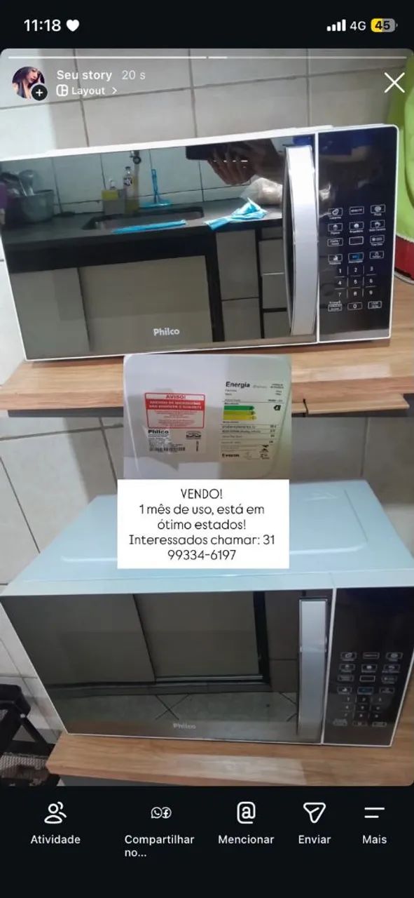 Micro-ondas semi- novo - Foto 3