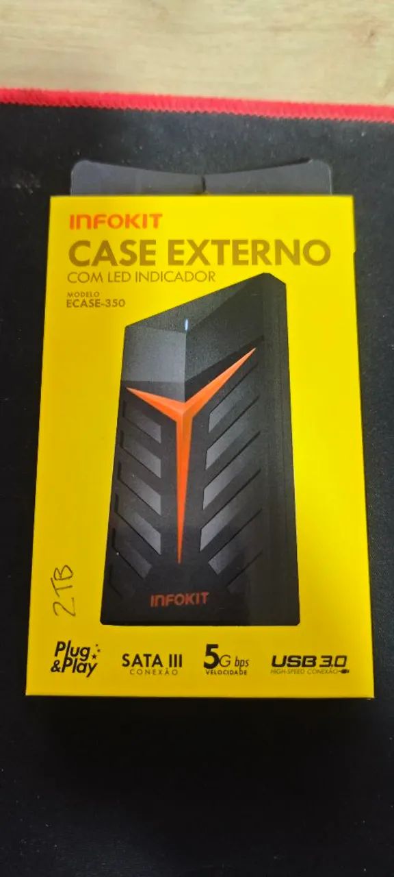 HD Externo 2tb montado com case INFOKIT