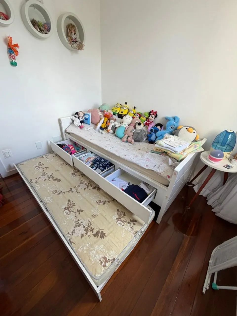 Cama solteiro com gavetas e cama auxiliar - Foto 4