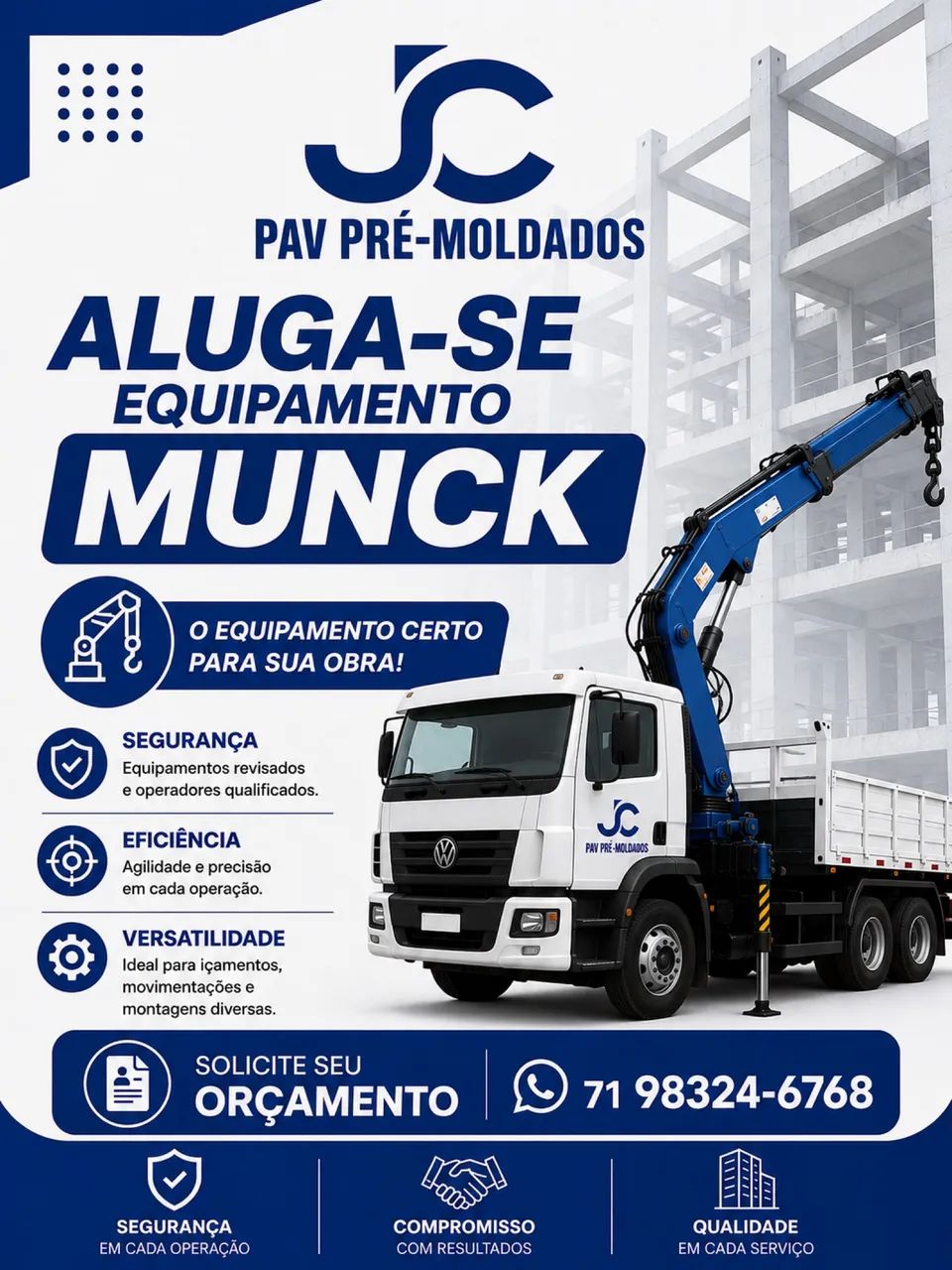 Aluga - se equipamento Munck 