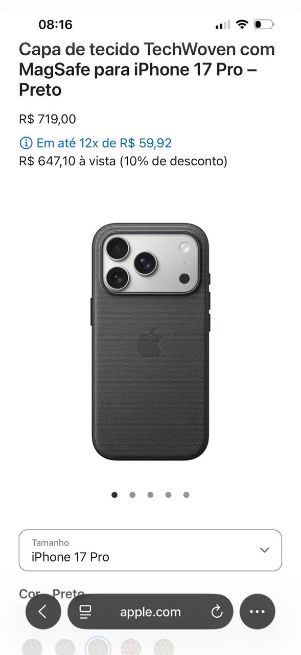 Capa Case Iphone 17 (Original Apple) NOVO - TechWoven - Foto 4