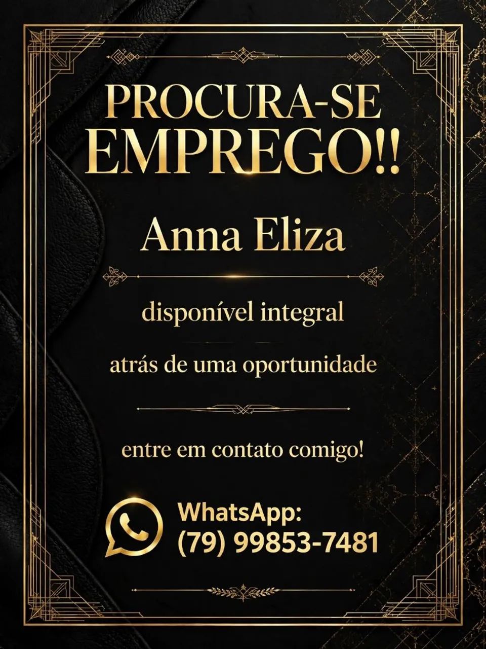 Disponibilidade imediata.
