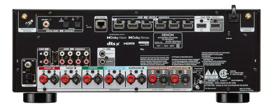 Denon Avr-s970h Receiver 7.2 ch 8K Dolby Atmos 90w - Foto 3