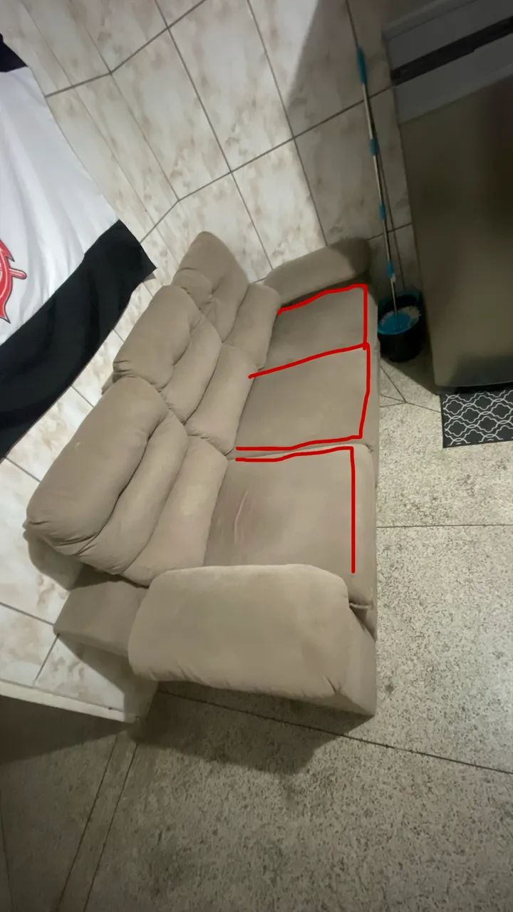 SOFÁ DE 3 PLAZAS RECLINABLE USADO64962680801666124