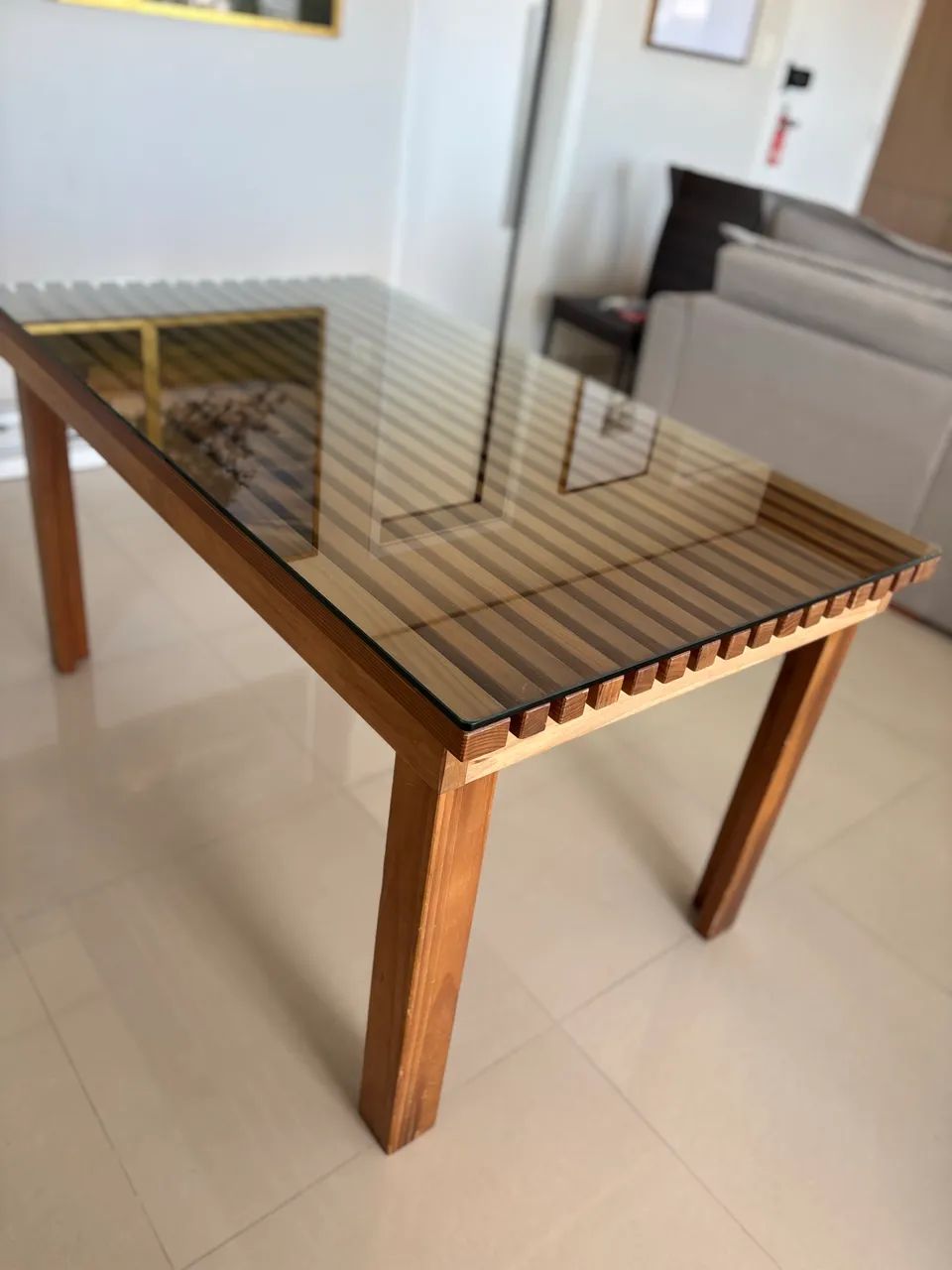 Mesa de Varanda com tampo de vidro - Moderna e elegante - Foto 2