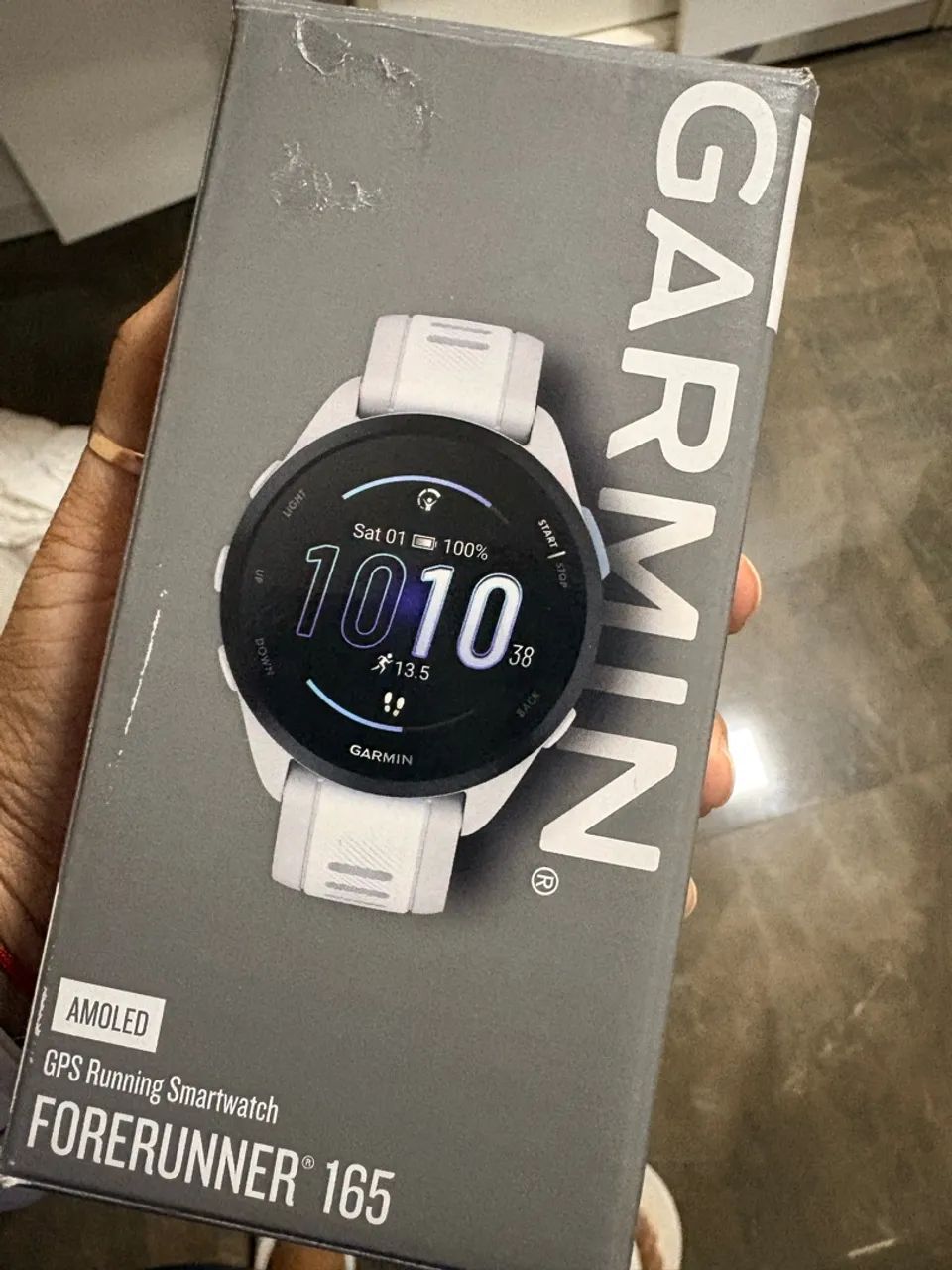 Relogio Garmin Forerunner 165 Amoled Branco 
