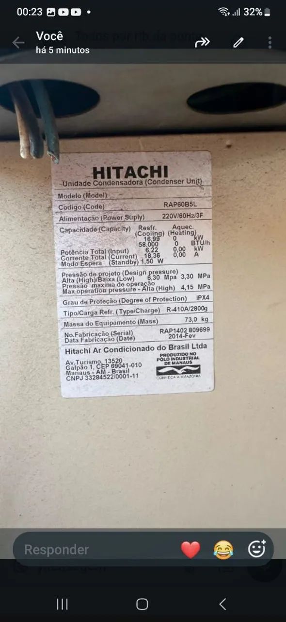 Ar condicionado 58.000btus Hitachi  - Foto 4