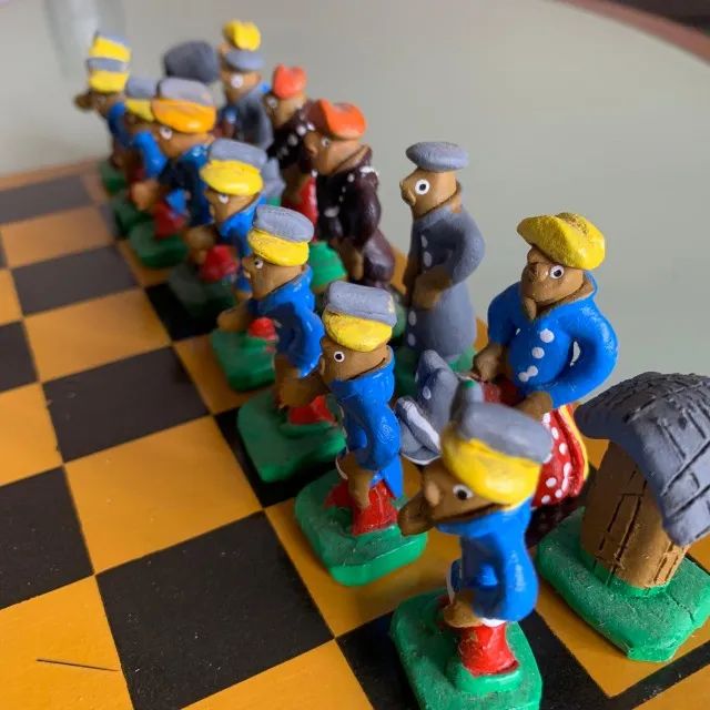 Peça de decoração tabuleiro de xadrez do cangaço - Foto 2