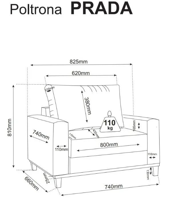 Poltrona Prada Linho   Produto Novo!! Pronta Entrega!! - Foto 3