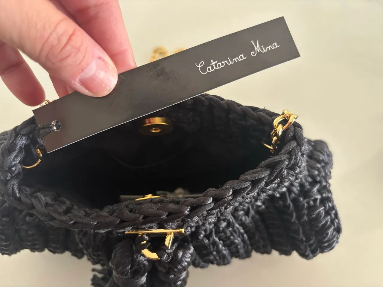 Clutch Catarina Mina cor preta - Foto 3