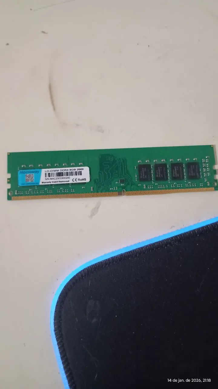 Memória RAM DDR4 8GB 2666MHz Desktop (Macroway)