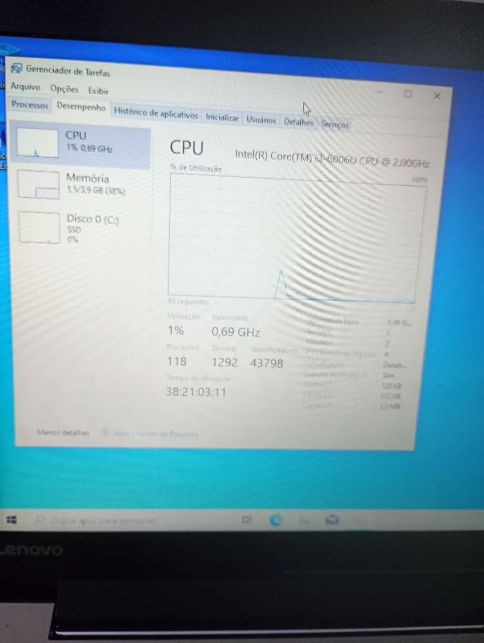 Notebook Lenovo Intel Core i3 6th Geração  - Foto 2