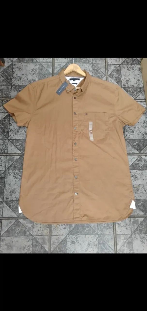 Camisa Tommy Hilfiger Marrom ORIGINAL - Foto 2