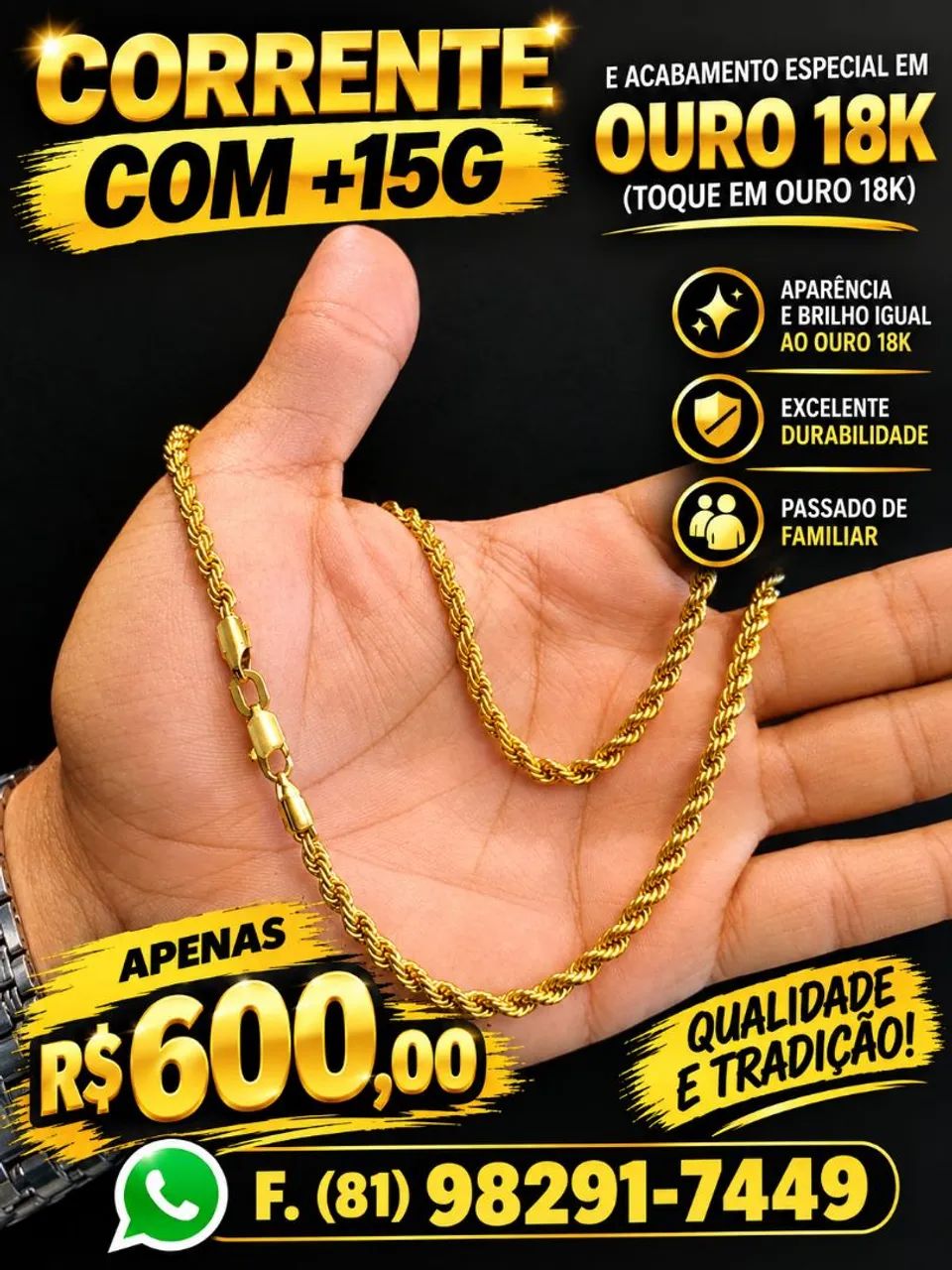Colar toque em ouro por 500,00 - Foto 2