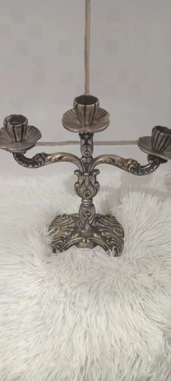 Castiçal 3 velas - Bronze - Foto 2