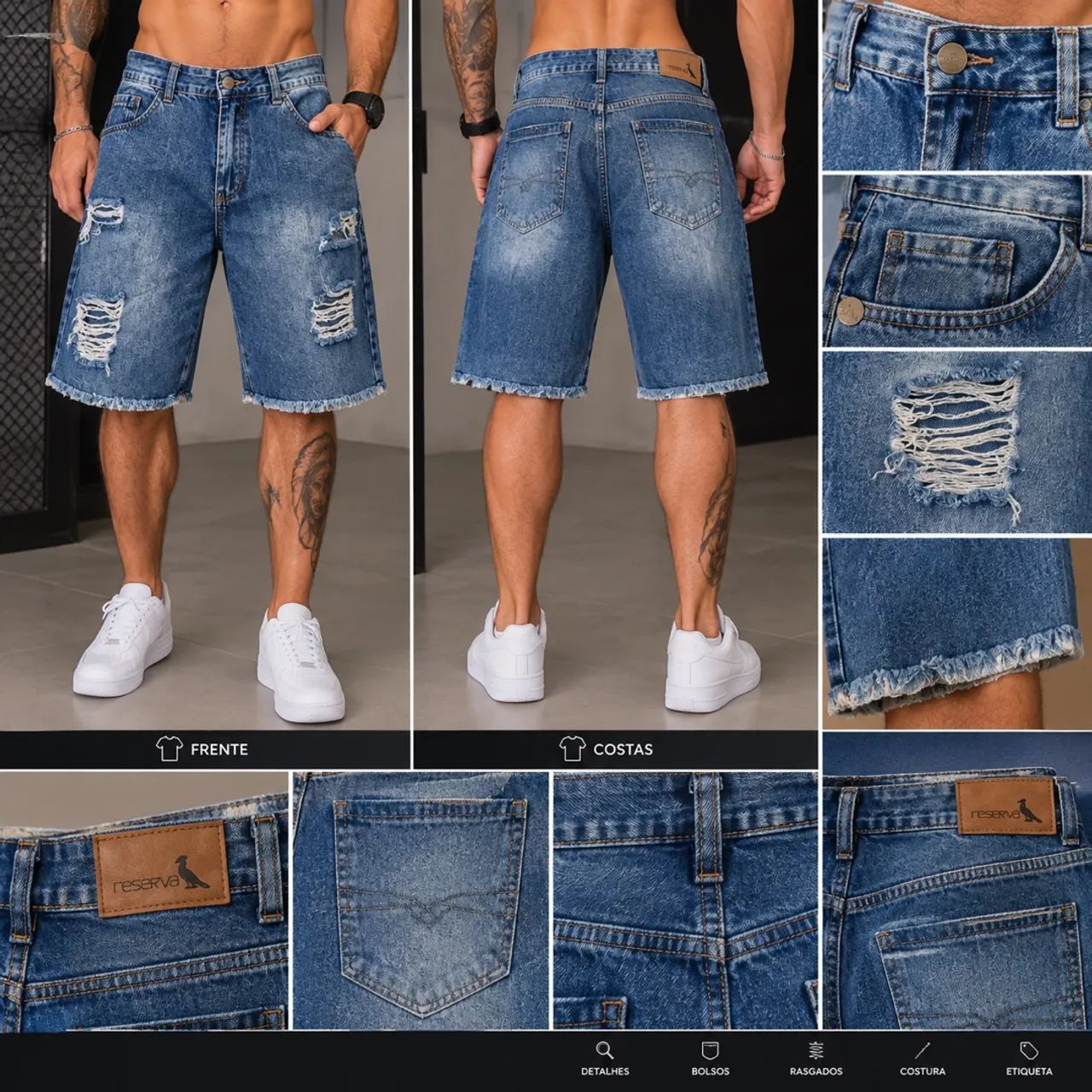 Bermuda jeans masculino - Foto 2