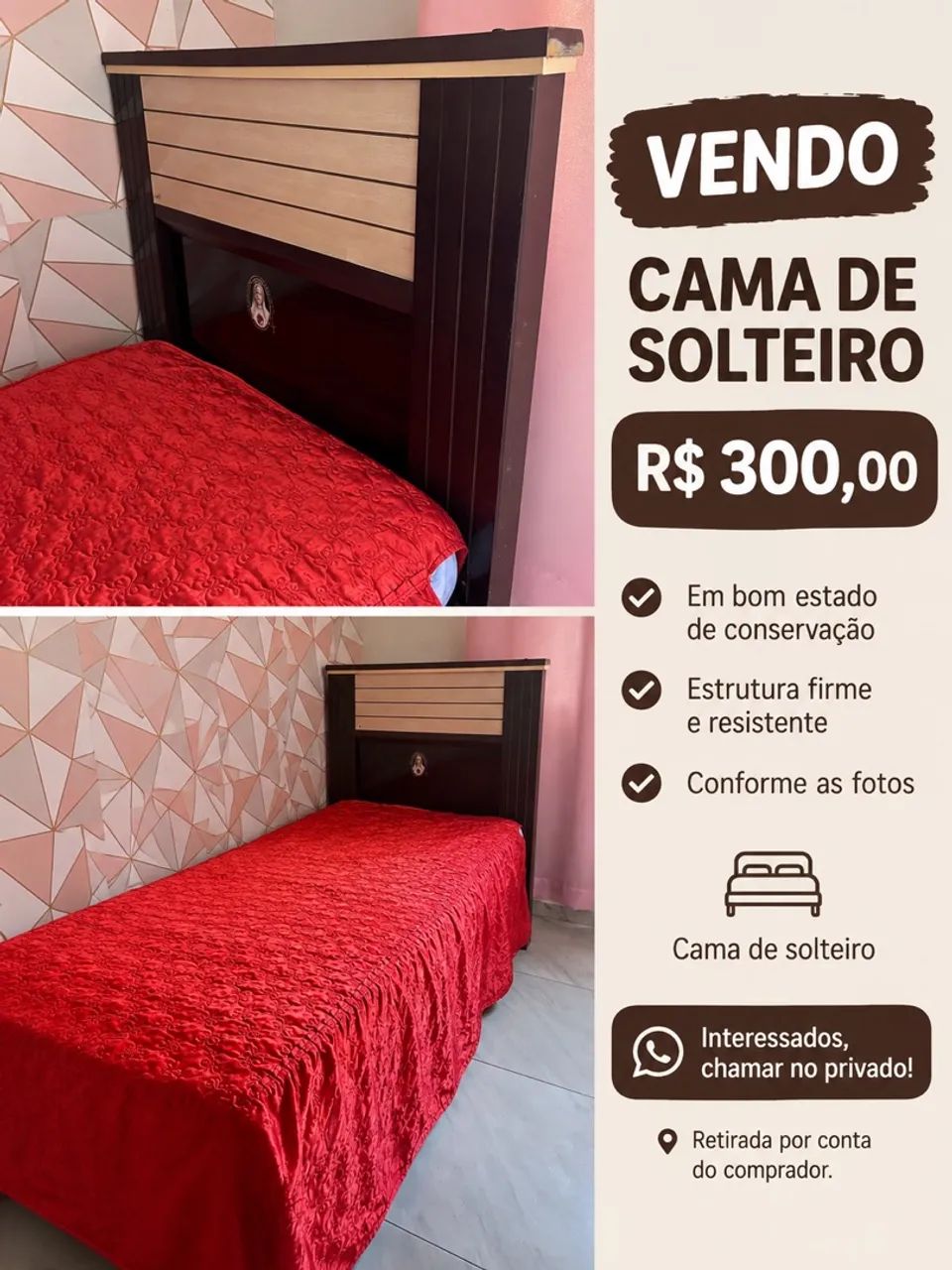 CAMA SOLTEIRO CONSERVADA
