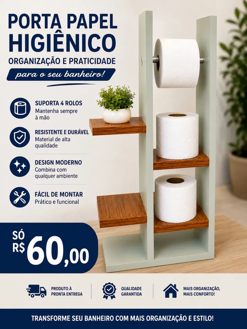 Porta papel higiênico  - Foto 2