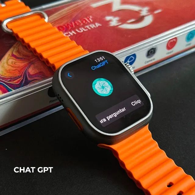 Smartwatch Relógio Inteligente Ultra 3 Microwear 49mm Amoled Ultra 9 Pulseira Metal - Foto 3