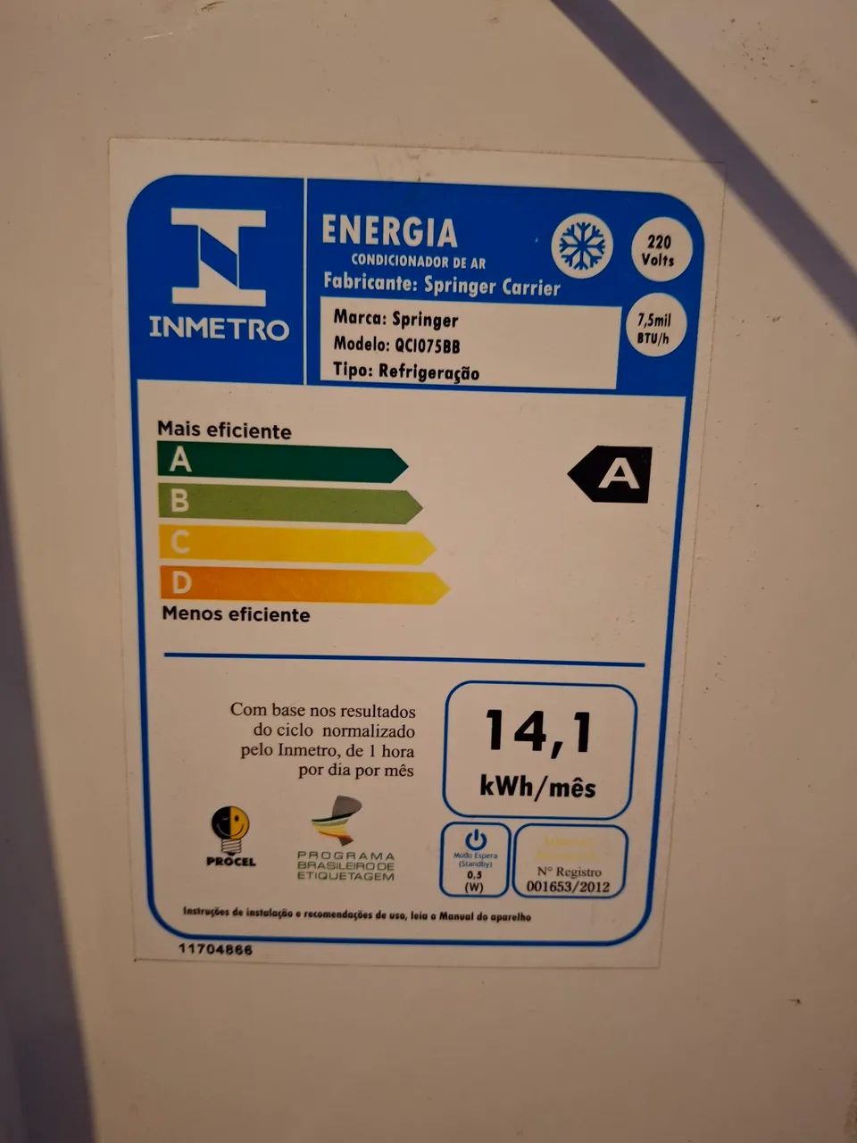 Ar Condicionado de Janela Springer Midea 7500btus - Foto 2