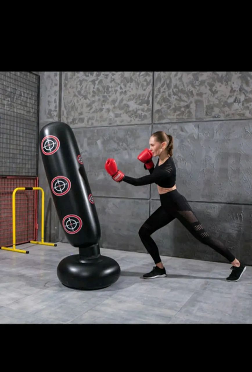 Saco de pancadas inflável para criança e treino de reflexo  - Foto 4