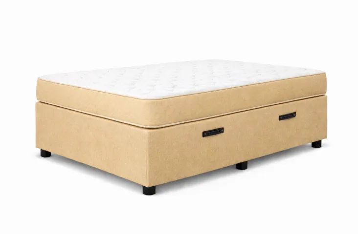 Box Baú Solteiro Suede Bege + Colchão D33 | Novo - Foto 3