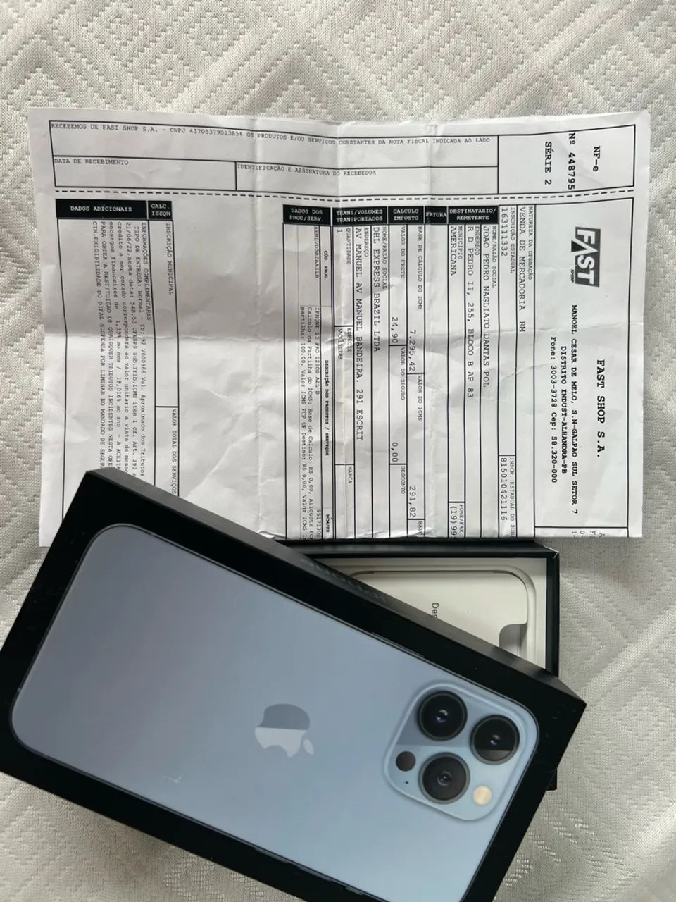 iPhone 13 Pro 128 gb azul cierra